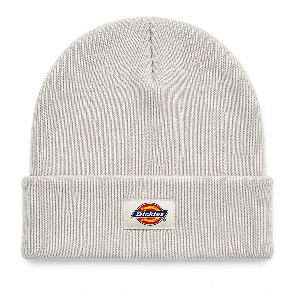 Dickies‎ Beige Knit Beanie Hat Logo Cuffed One Size NWT